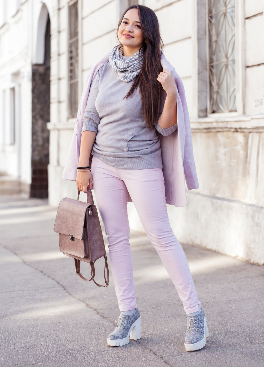 Lilac Slim-Fit Trousers