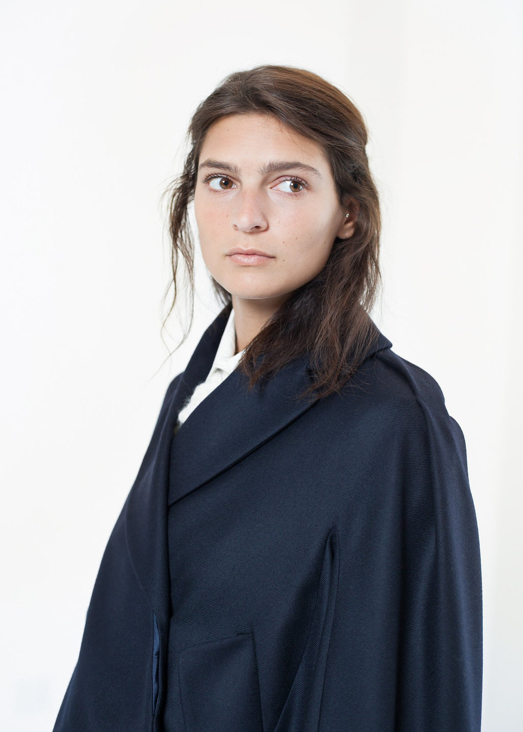 Purple Wool Cocoon Jacket