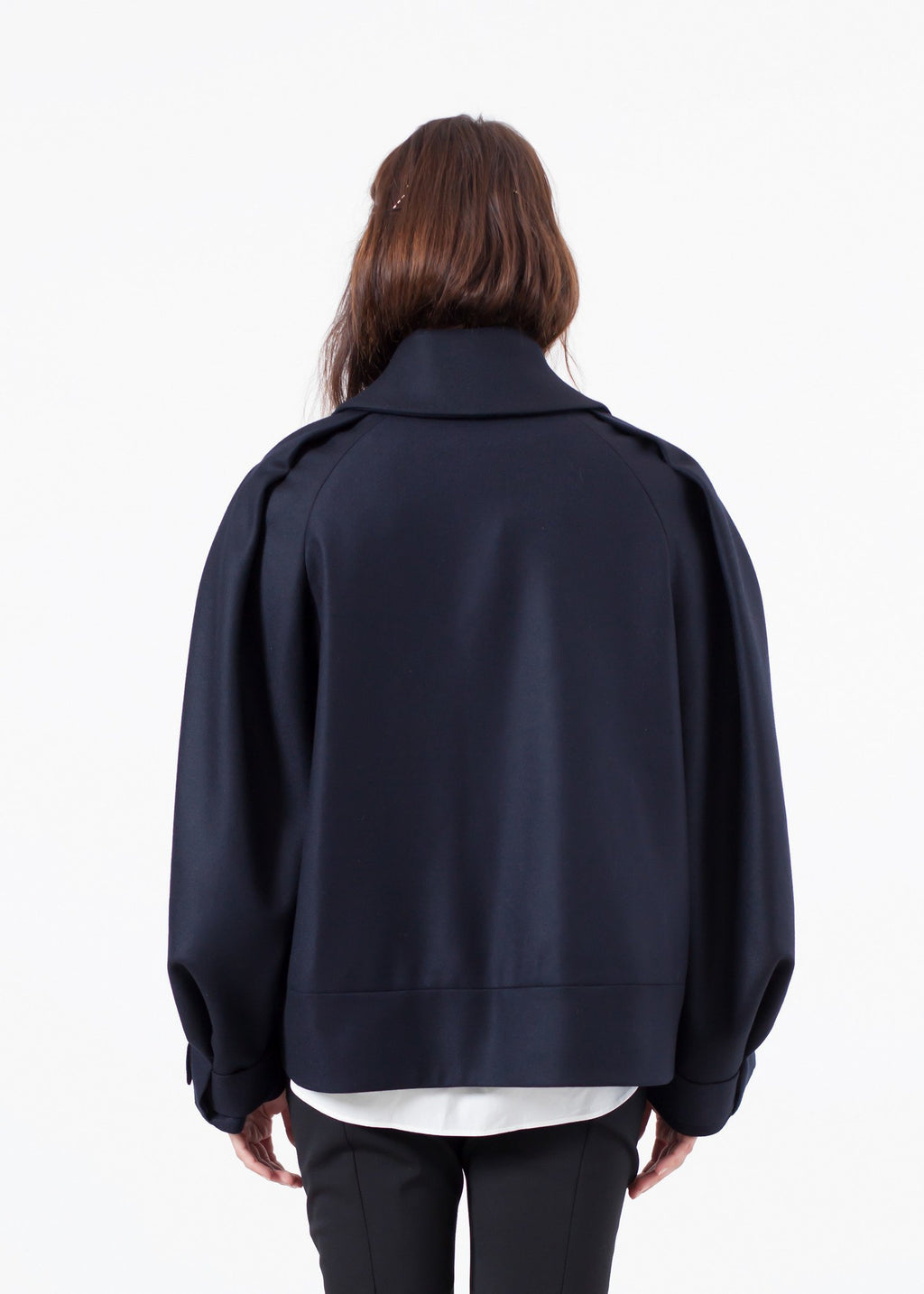 Purple Wool Cocoon Jacket