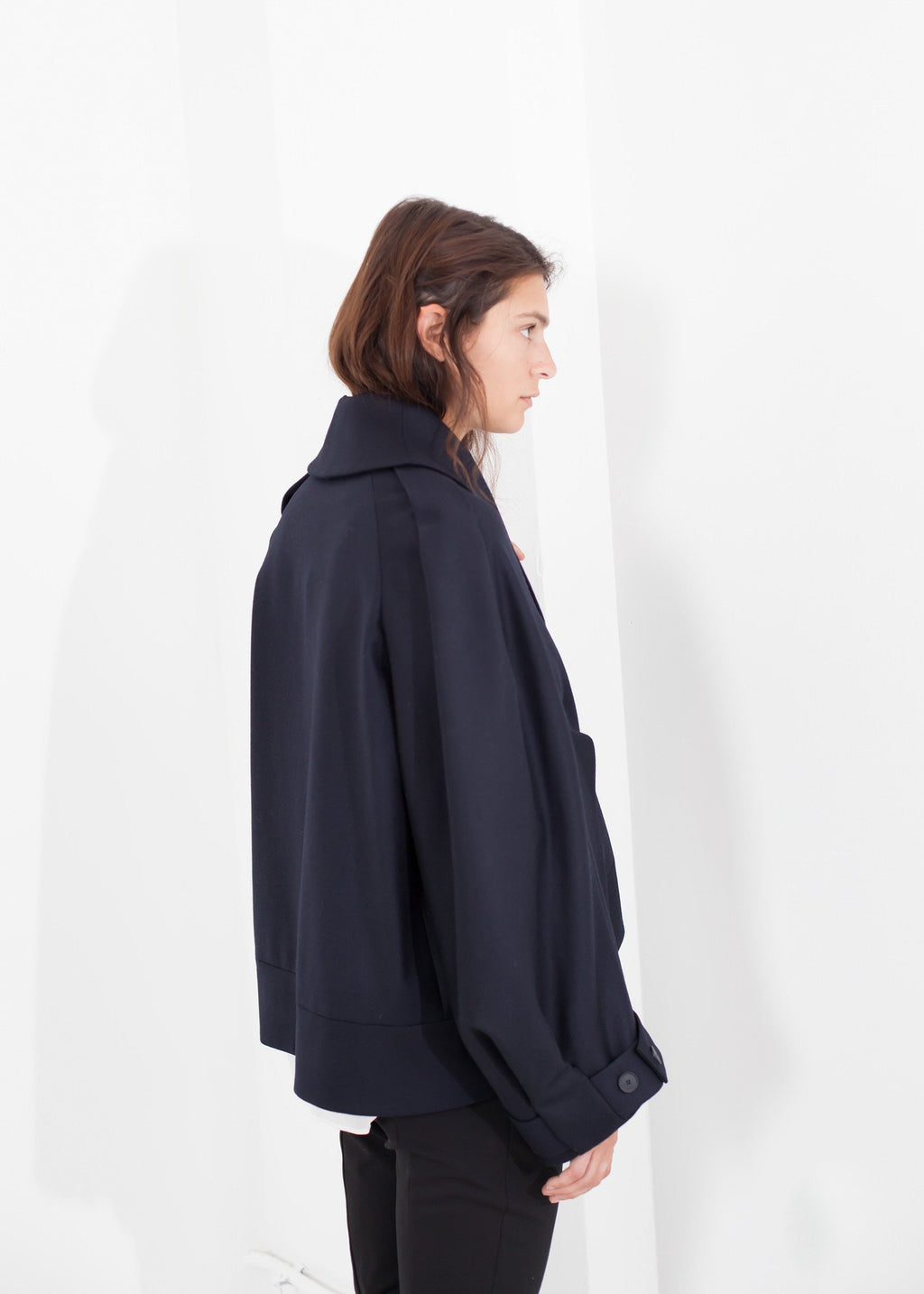 Purple Wool Cocoon Jacket