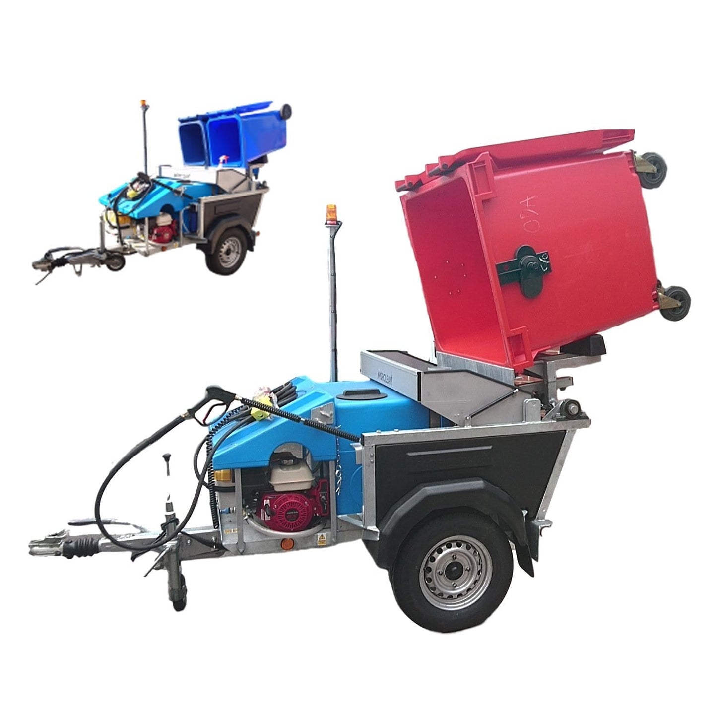 Morclean Custom+ Petrol Powered Wheelie Bin Washing Machine