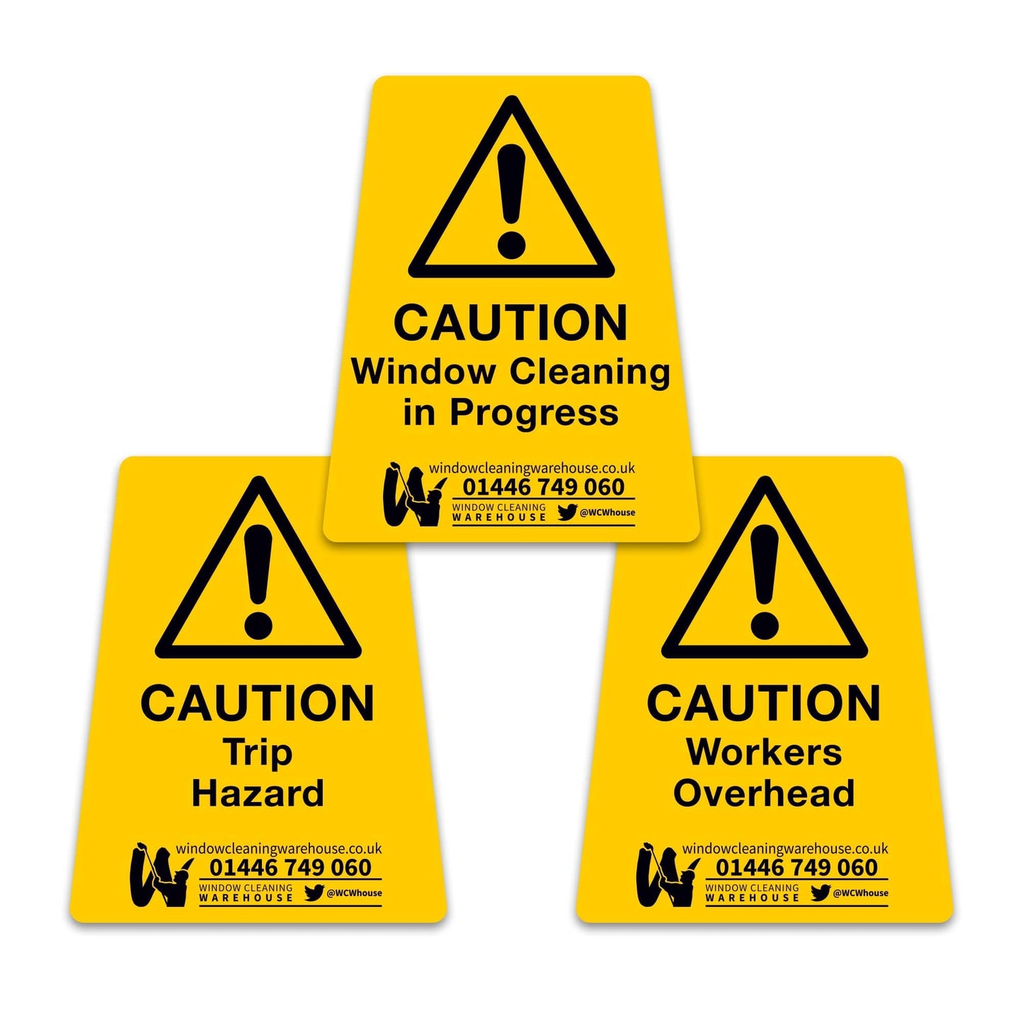 HIGH TACK Hazard Cone Stickers - Window Cleaning Warehouse Ltd