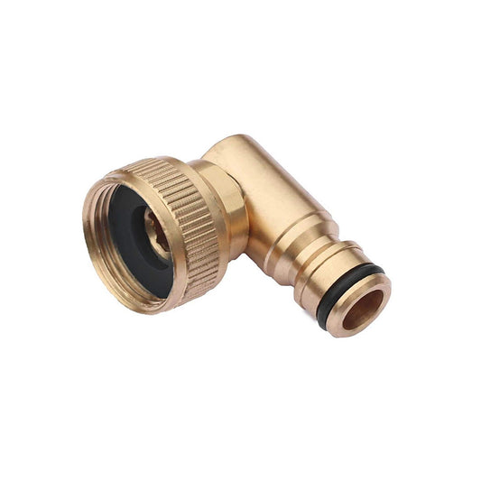 BRASS 90° Hozelock Male to 3/4" Threaded SWIVEL Connector - Window Cleaning Warehouse Ltd